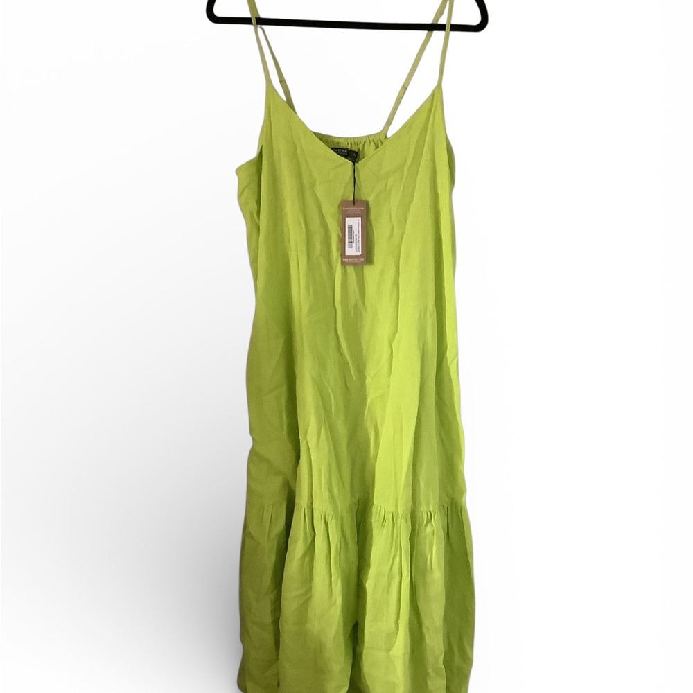 Nasty Gal Vibrant Lime Green Spaghetti Strap Dress